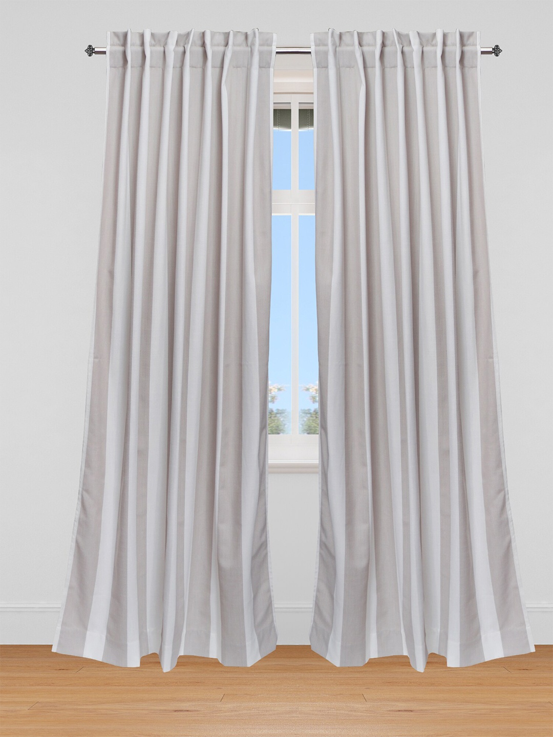 

ZEBA Off White Window Curtain