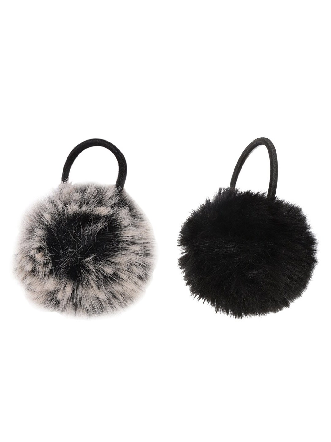 

Ayesha Women Black & Grey Set of 2 Ponytail Holders