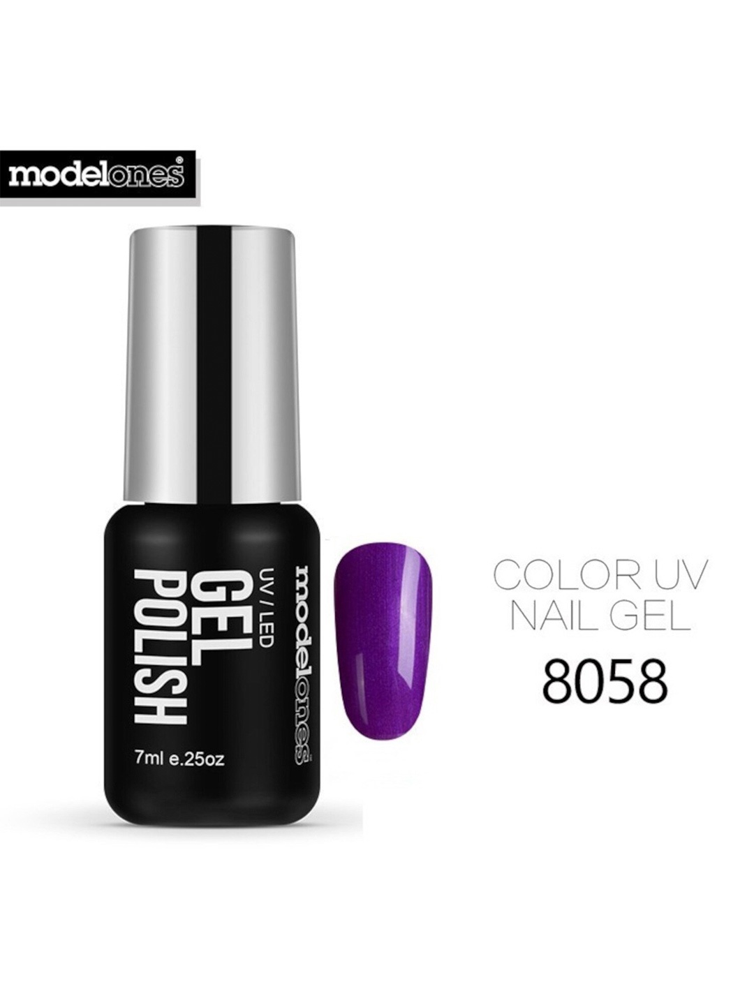 

Modelones UV/LED Soak-Off Varnish Gel Nail Polish 7ml - Shade 8058, Purple