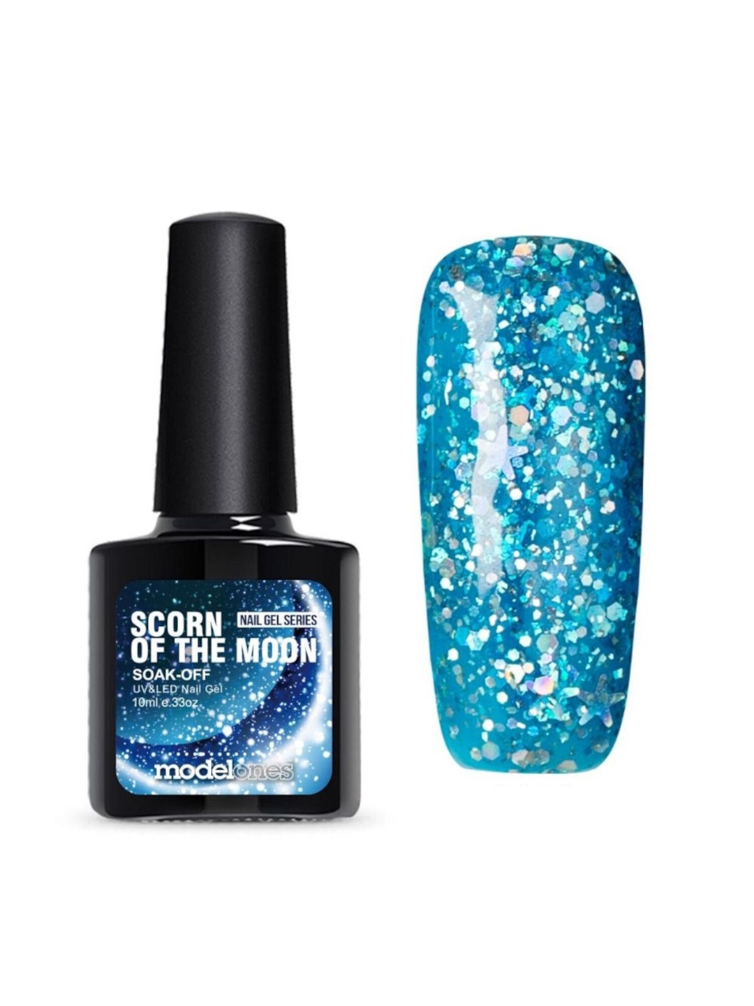

Modelones Scorn Of The Moon Star Glitter UV Gel Nail Polish - 2106 10 ml, Multi