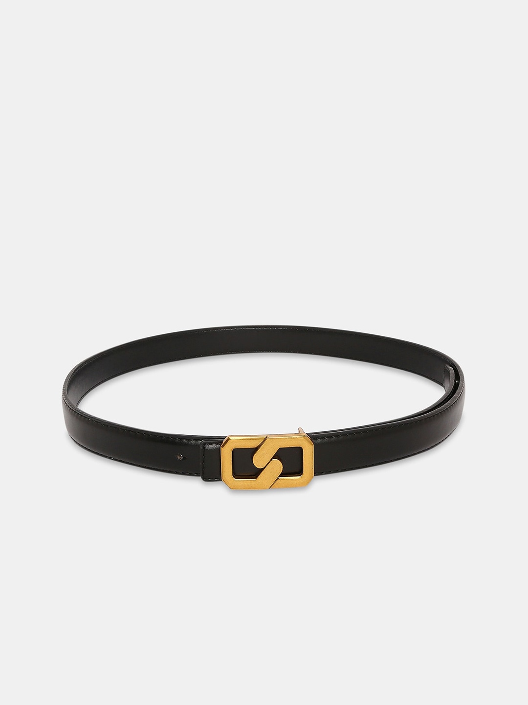 

20Dresses Women Black Solid PU Slim Belt Belt