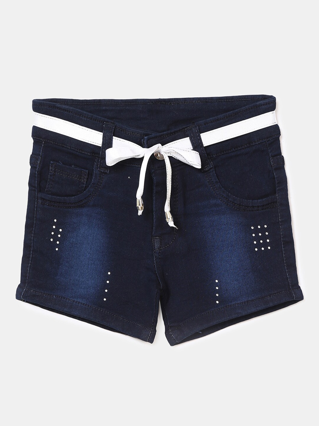 

V-Mart Girls Blue Solid Outdoor Denim Shorts