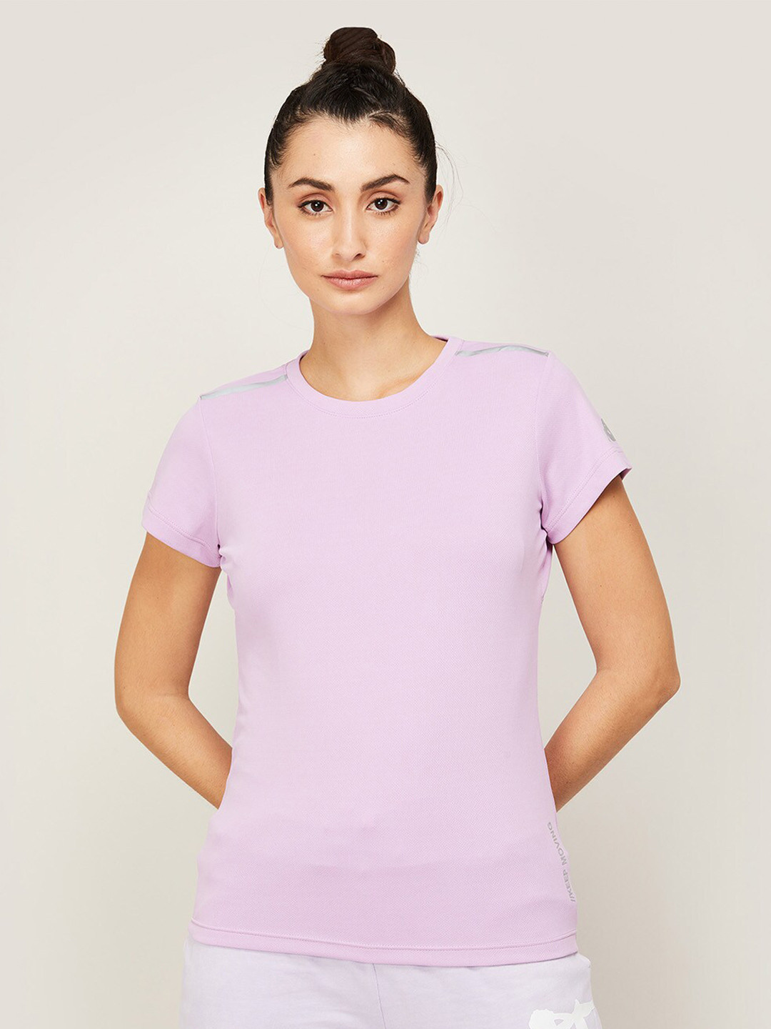 

Kappa Women Purple Solid Regular Fit T-shirt