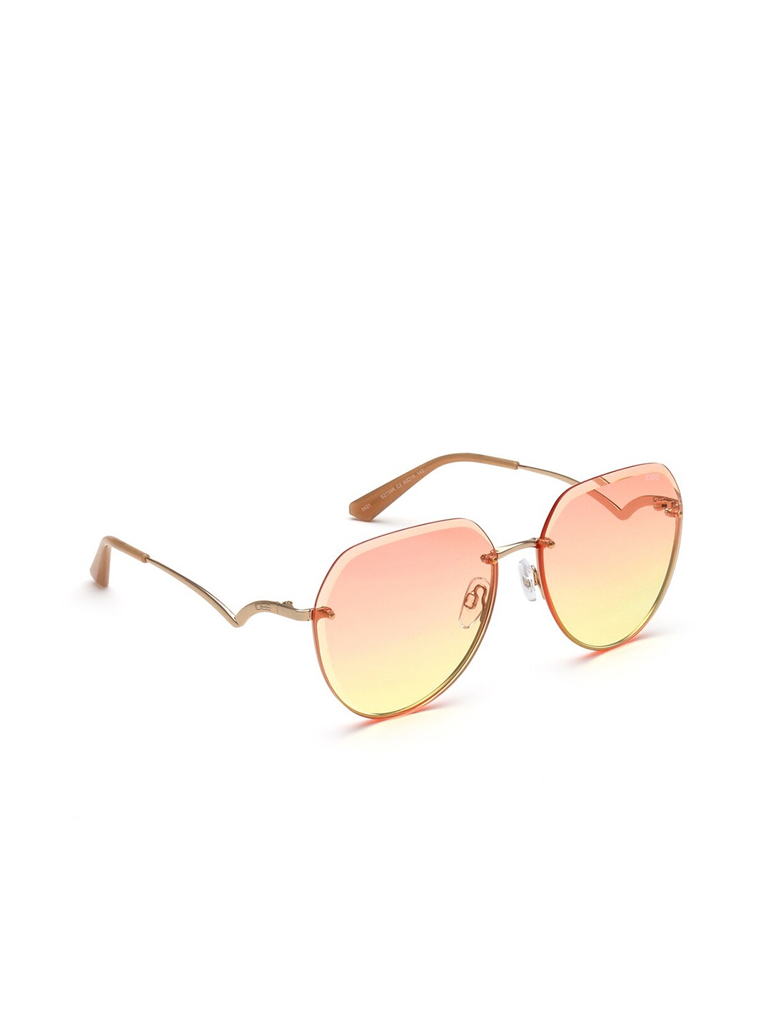 

IDEE Women Yellow Lens & Gold-Toned Aviator Sunglasses with UV Protected Lens-IDS2739RC2SG