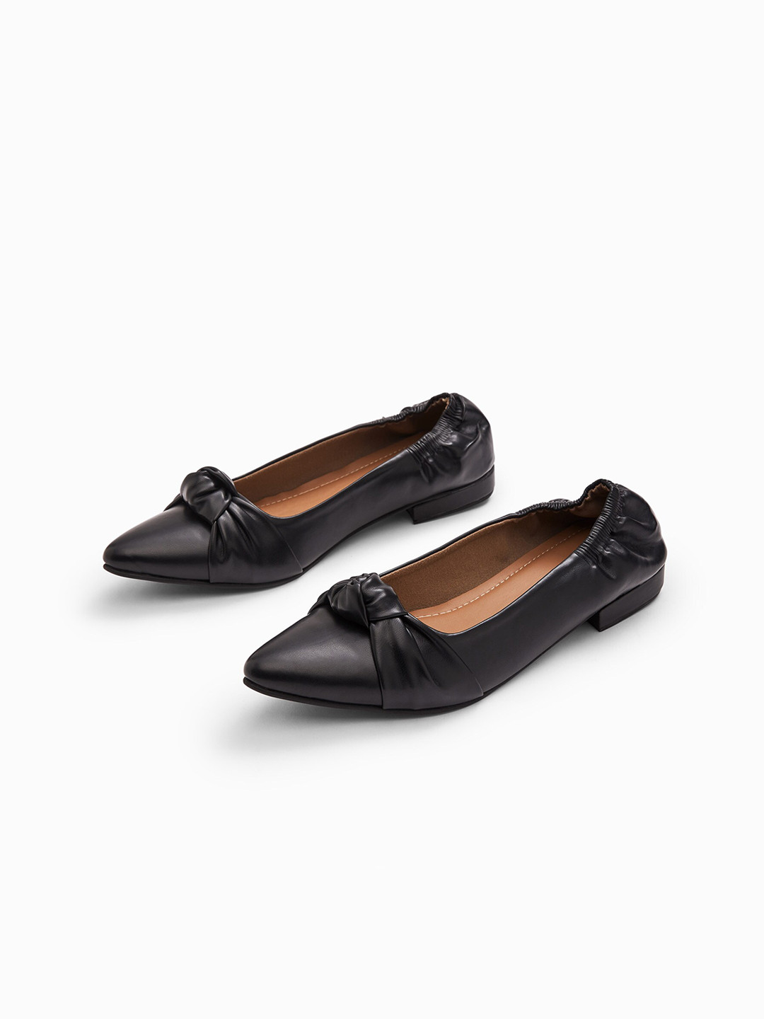 

The Label Life Women Black Knotted Ballet Flats with Bows Flats