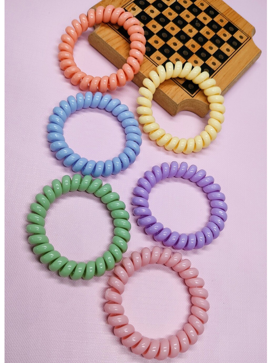 

ANNA CREATIONS Women Assorted Spiral Ponytail Holders