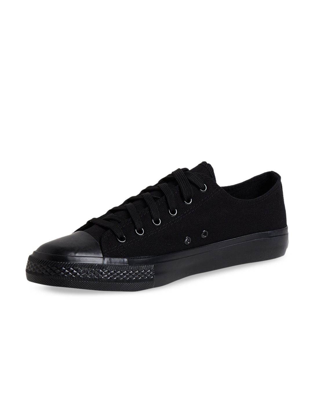 

MOZAFIA Women Black Canvas Sneakers