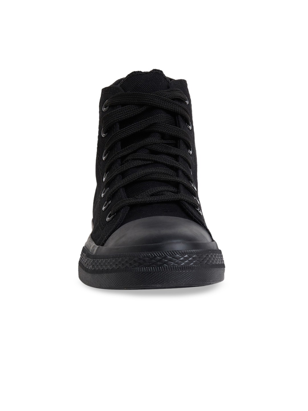 

MOZAFIA Women Black Lace-Up Sneaker