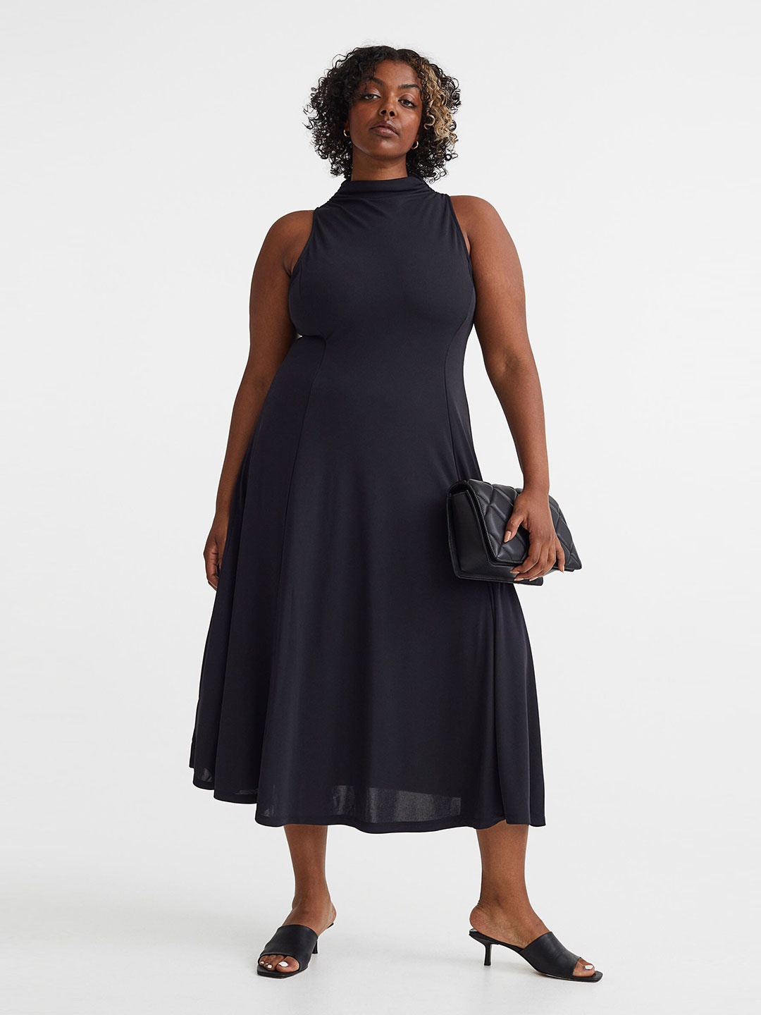 

H&M Plus Size Blue Sleeveless Midi Dress