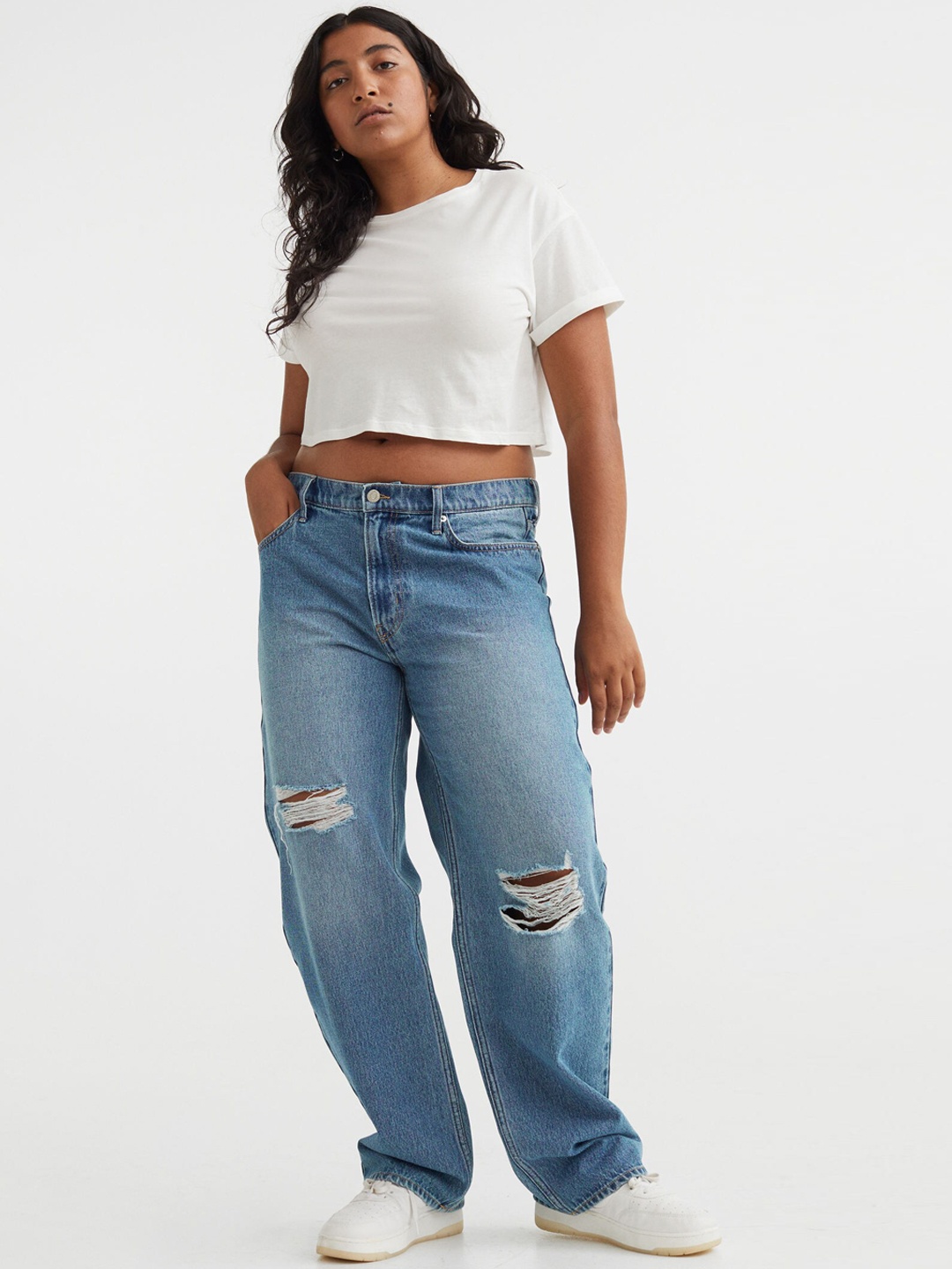 

H&M Women Blue 90s Baggy Low Jeans