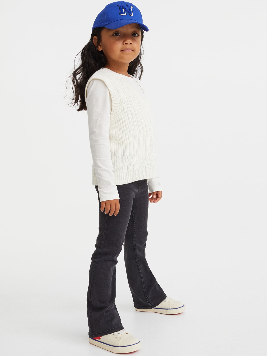 

H&M Girls Black Superstretch Flare Fit Jeans