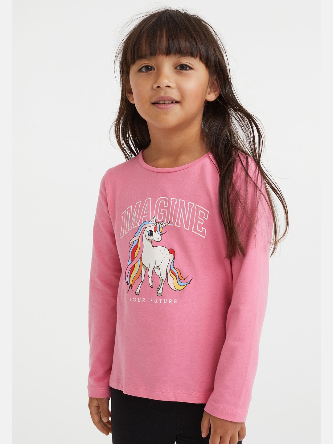 

H&M Beige & Pink Pack of 5 Jersey Print Top
