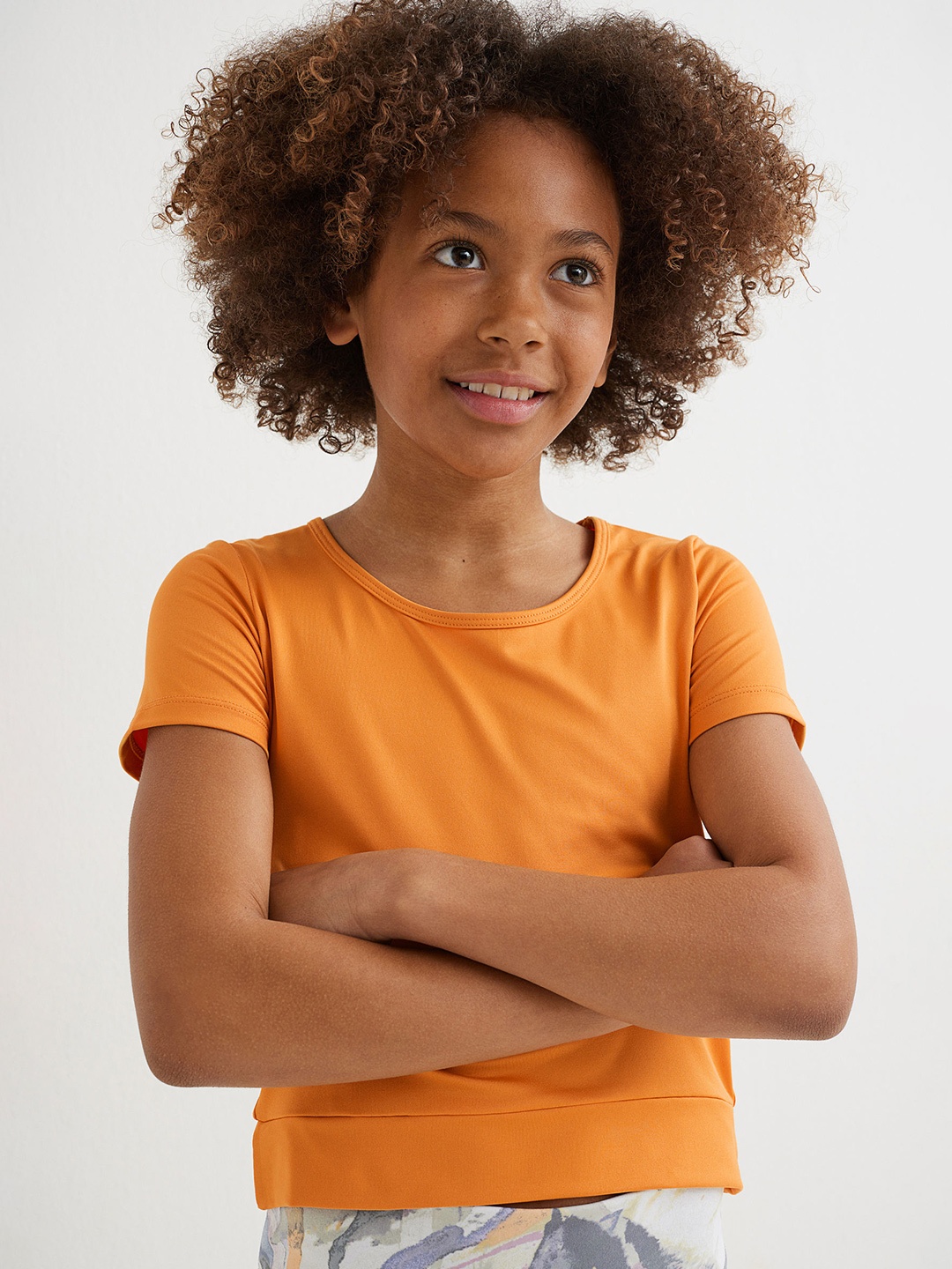 

H&M Girls Yellow Solid Regular Fit Top
