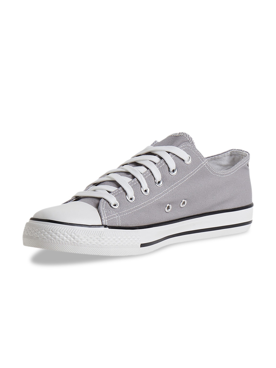 

MOZAFIA Men Canvas Lace-up Casual Low Top Sneakers, Grey