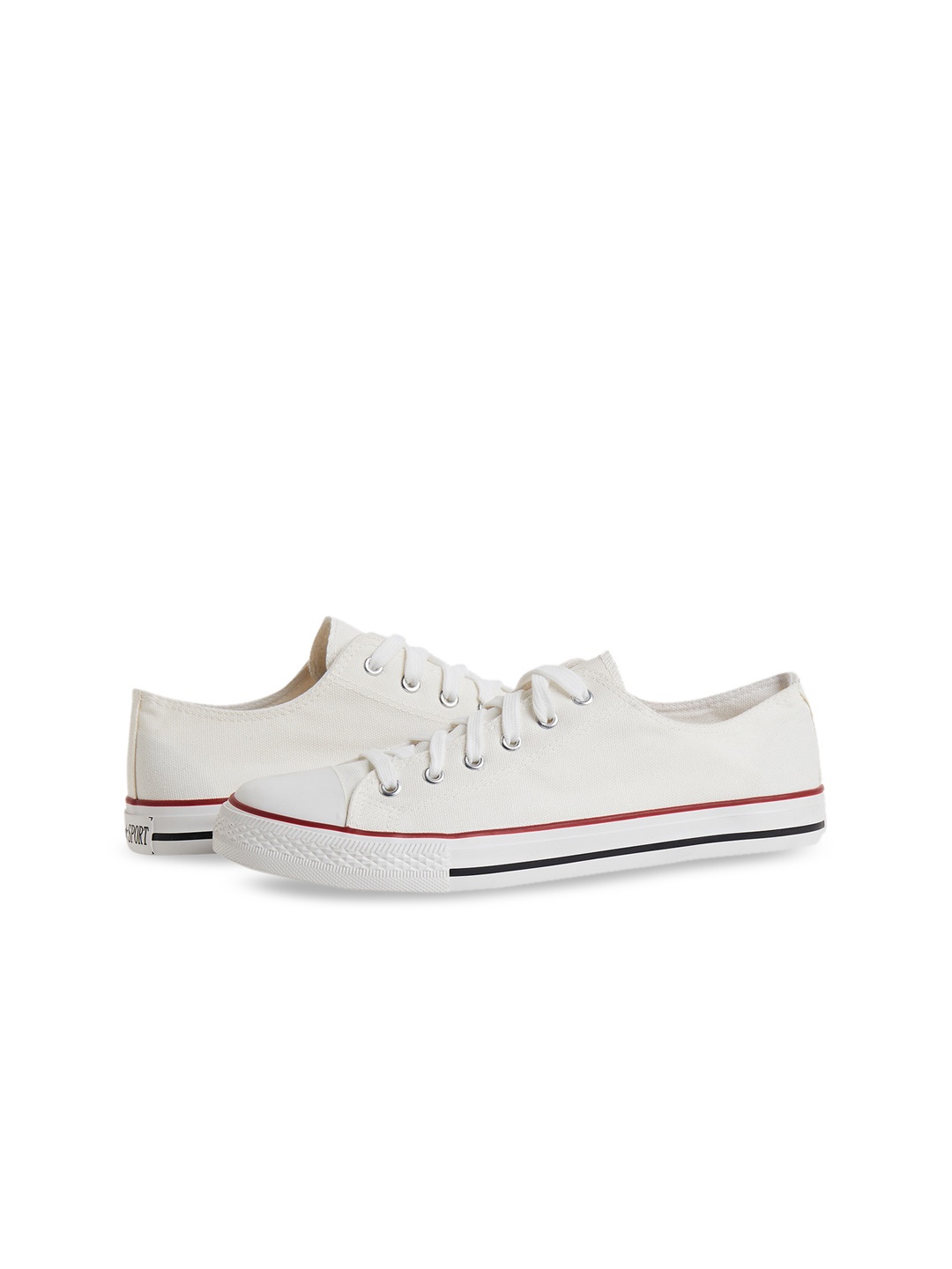 

MOZAFIA Men Canvas Lace-up Casual Low Top Sneakers, White