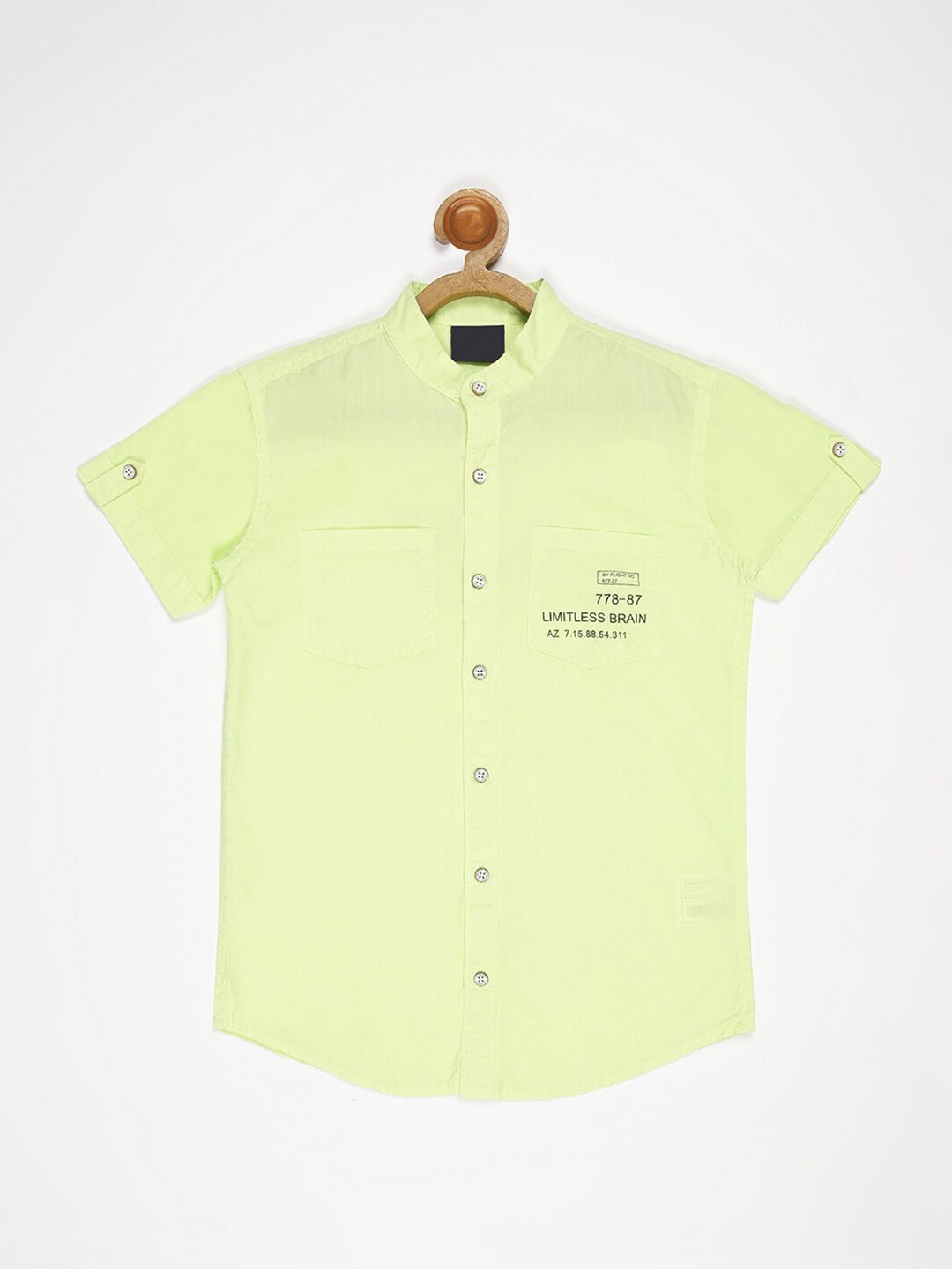 

V2 Value & Variety Boys Yellow Regular Fit Printed Casual Shirt
