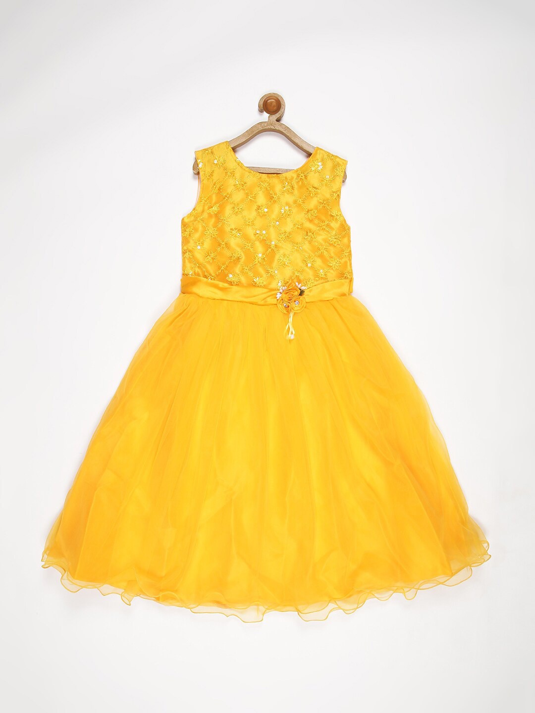 

V2 Value & Variety Gold-Toned Embellished Net Dress