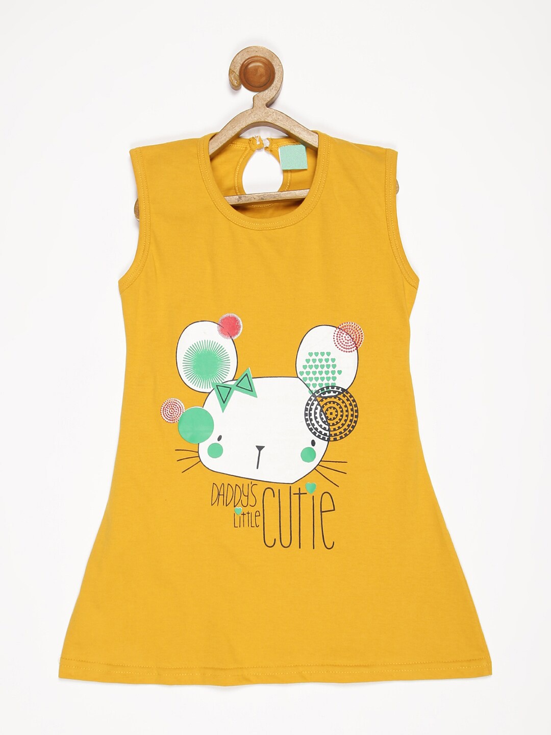 

V2 Value & Variety Girls Mustard Yellow Peplum Dress