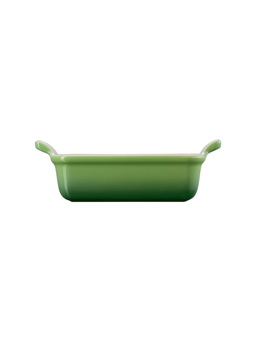 

LE CREUSET Green & White Solid Serving Dish