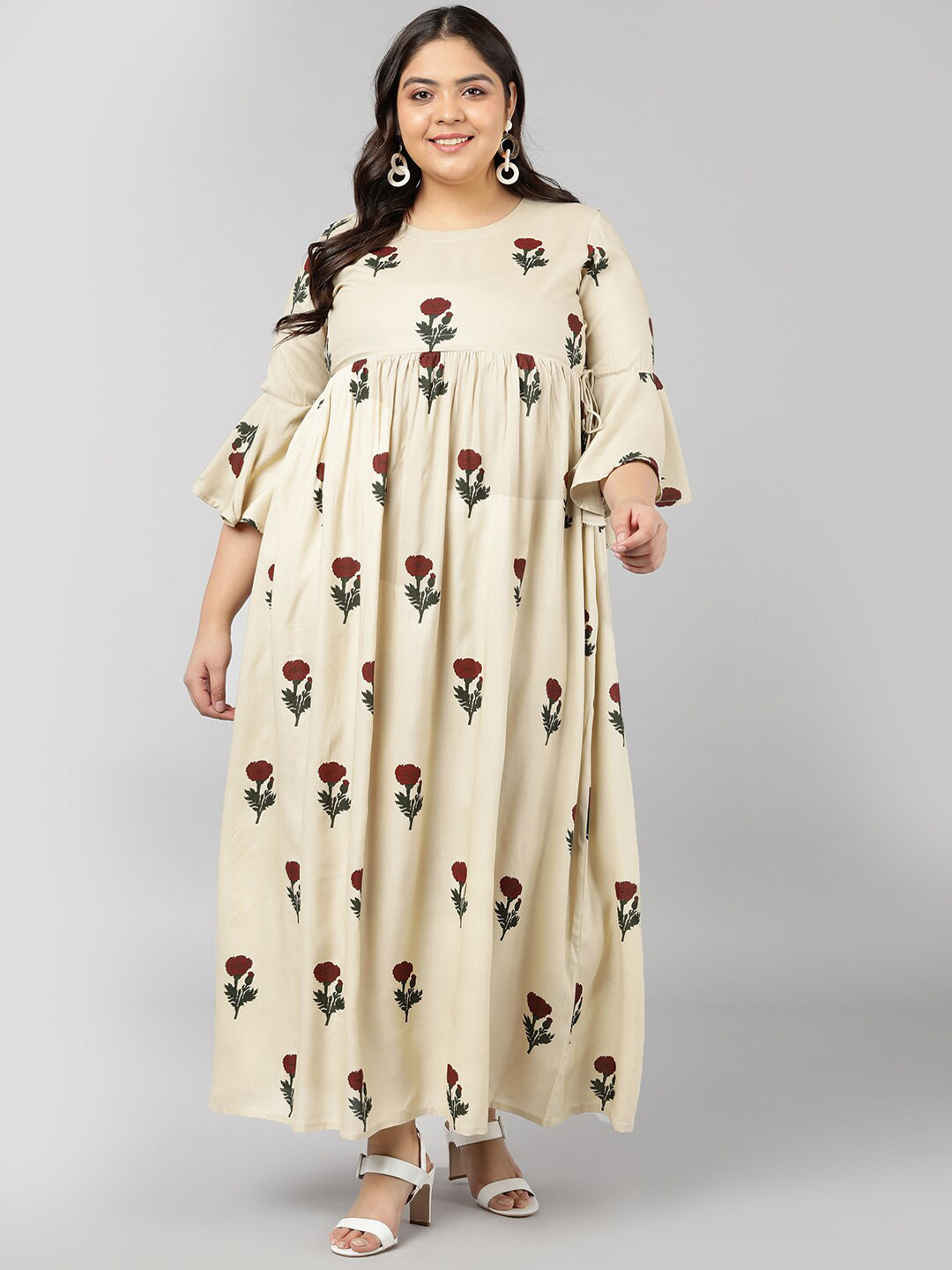 

kipek Women Off White Printed Kurta