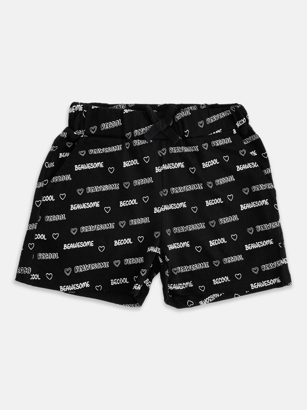 

Pantaloons Junior Girls Black Printed Shorts