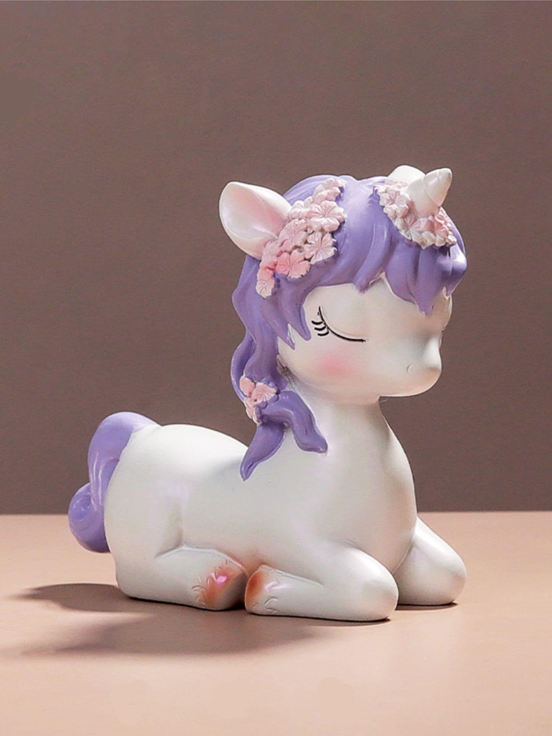 

Nestasia White & Violet Unicorn Decor Showpiece