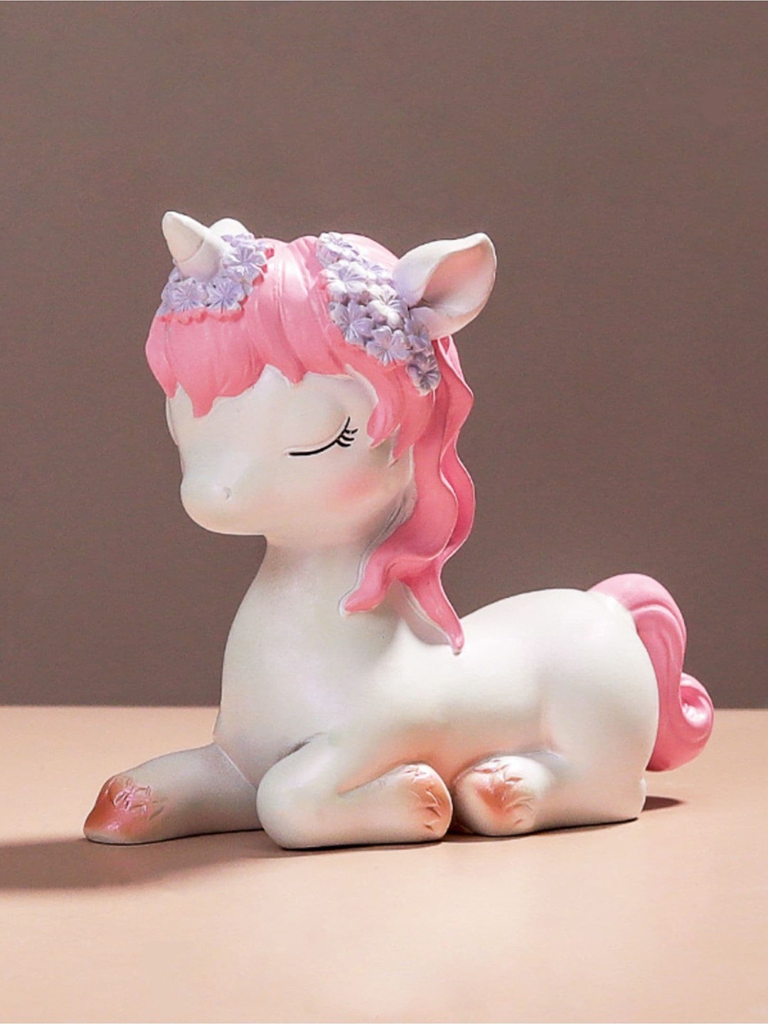 

Nestasia White & Pink Unicorn Showpiece