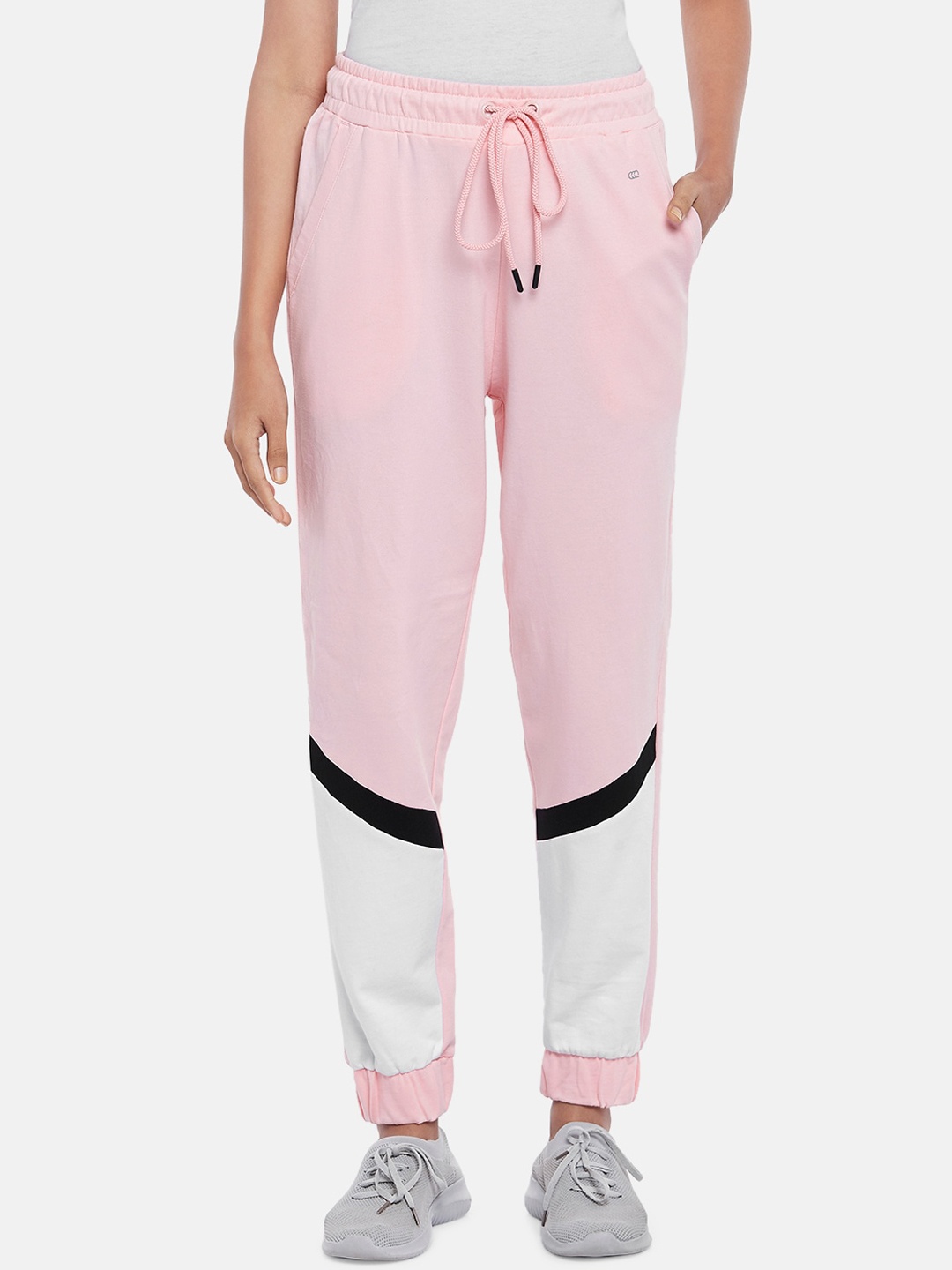 

Ajile by Pantaloons Women Pink Solid Cotton Track Pants