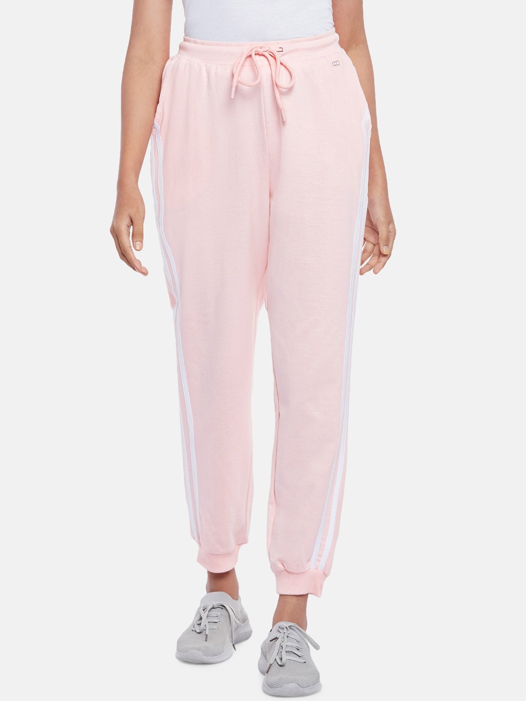 

Ajile by Pantaloons Women Pink Solid Cotton Joggers