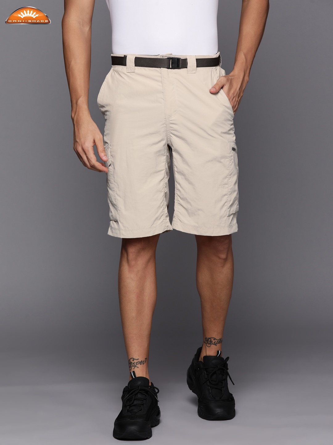 

Columbia Men Beige Solid Sports Shorts