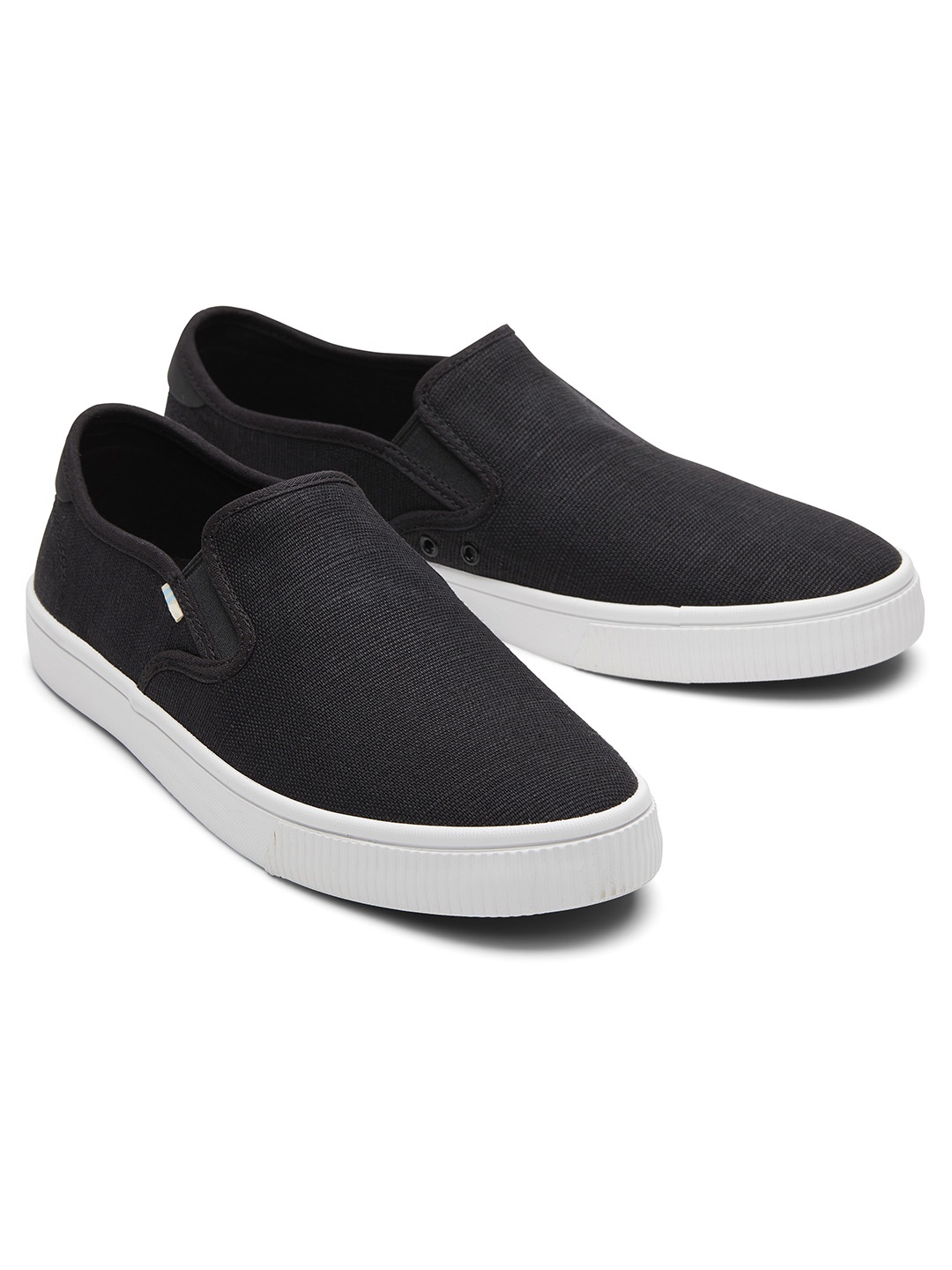 

TOMS Men Black Solid Slip-On Sneakers
