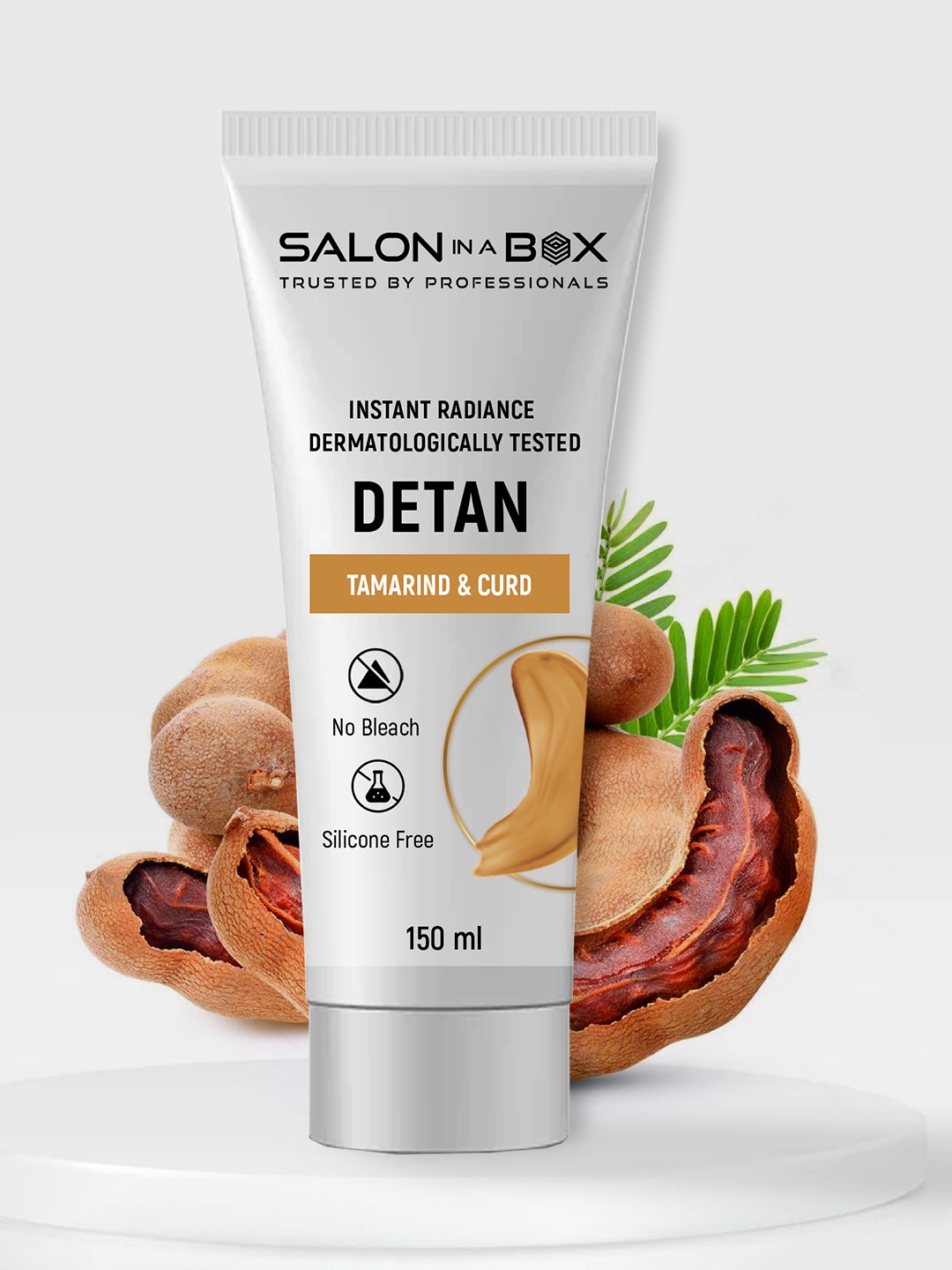 

SALON IN A BOX Instant Radiance Detan Tan Removal Cream with Tamarind & Curd - 150 ml, Brown