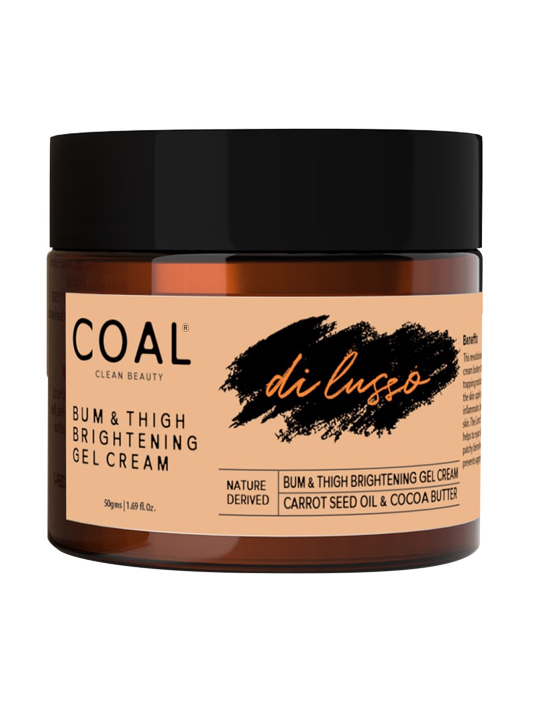 

COAL CLEAN BEAUTY Di Lusso Bum & Thigh Brightening Gel Cream with Carrot Seed Oil - 50 g, Beige