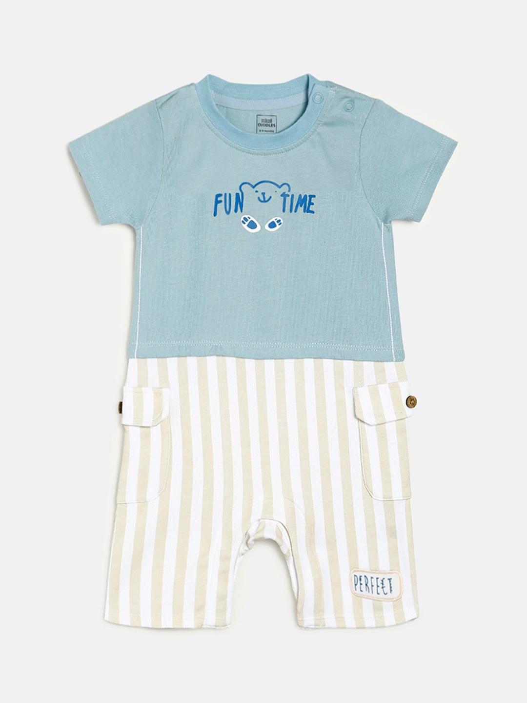 

MINI KLUB Boys Blue Pure Cotton Rompers