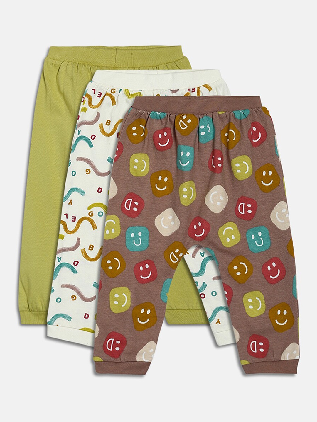 

MINI KLUB Infant Boys Pack Of 3 Pure Cotton Joggers, Green