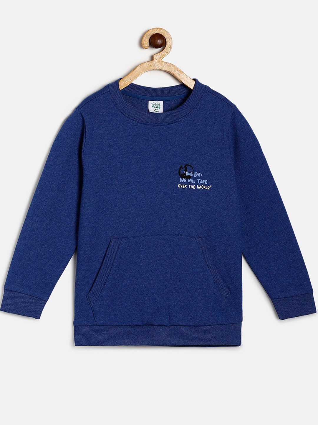 

MINI KLUB Boys Blue Solid Pullover Sweatshirt