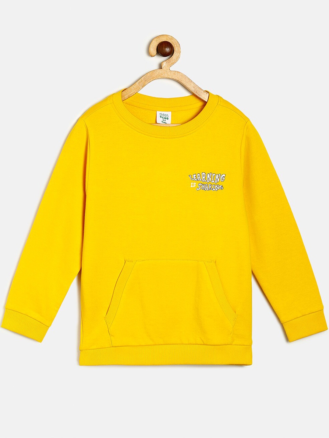 

MINI KLUB Boys Yellow Printed Sweatshirt