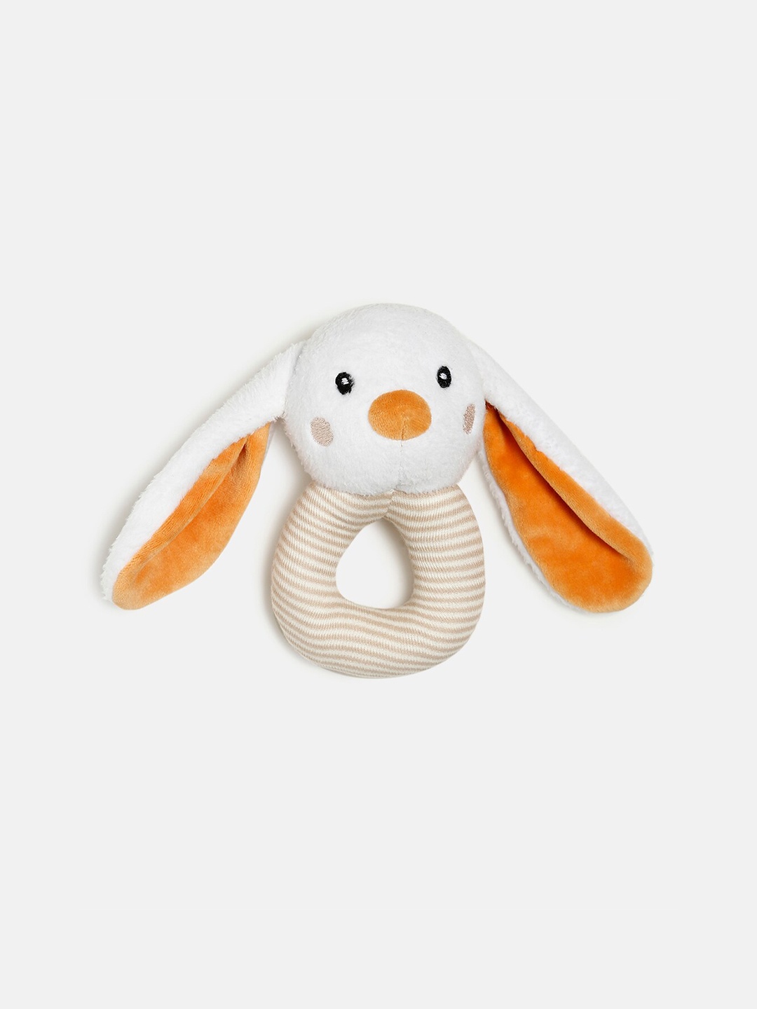 

MINI KLUB Girls White & Orange Marshmallow Rattles Soft Toy