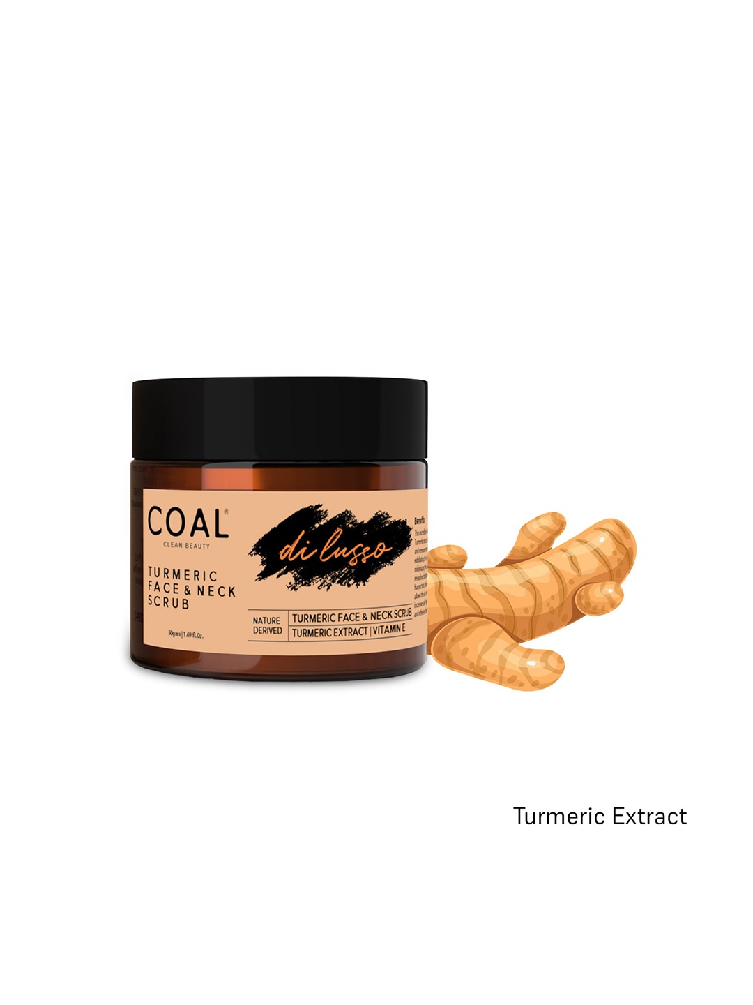 

COAL CLEAN BEAUTY Unisex Turmeric Face & Neck Scrub- 50GM, Beige