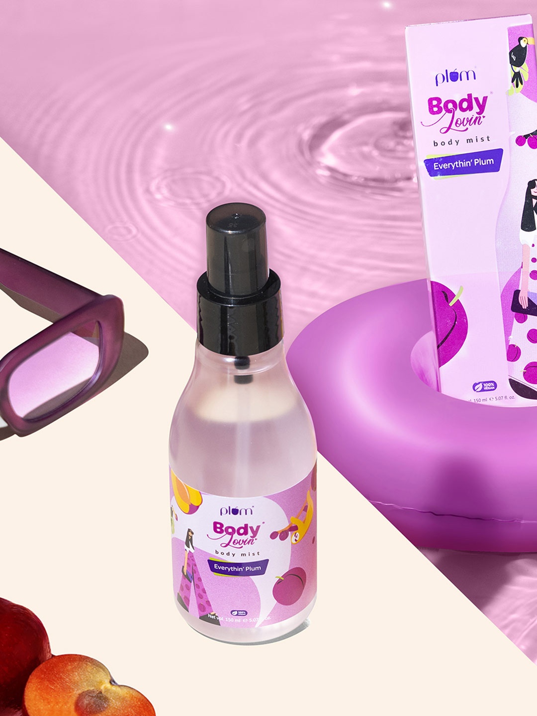 

Plum Vegan Aloe Infused BodyLovin Everythin Plum Body Mist - 150 ml, Purple