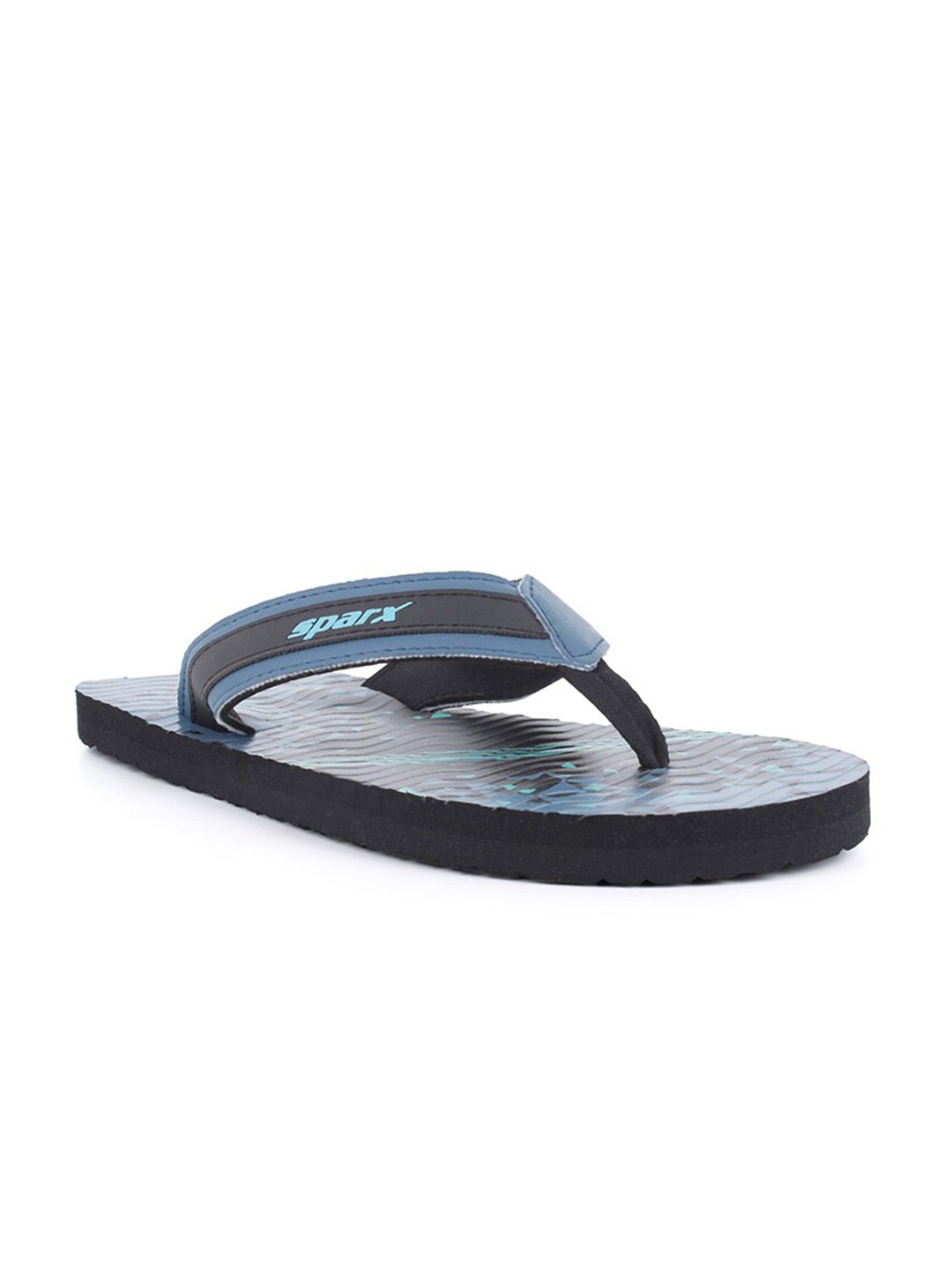 

Sparx Men Blue & Black Printed Thong Flip-Flops