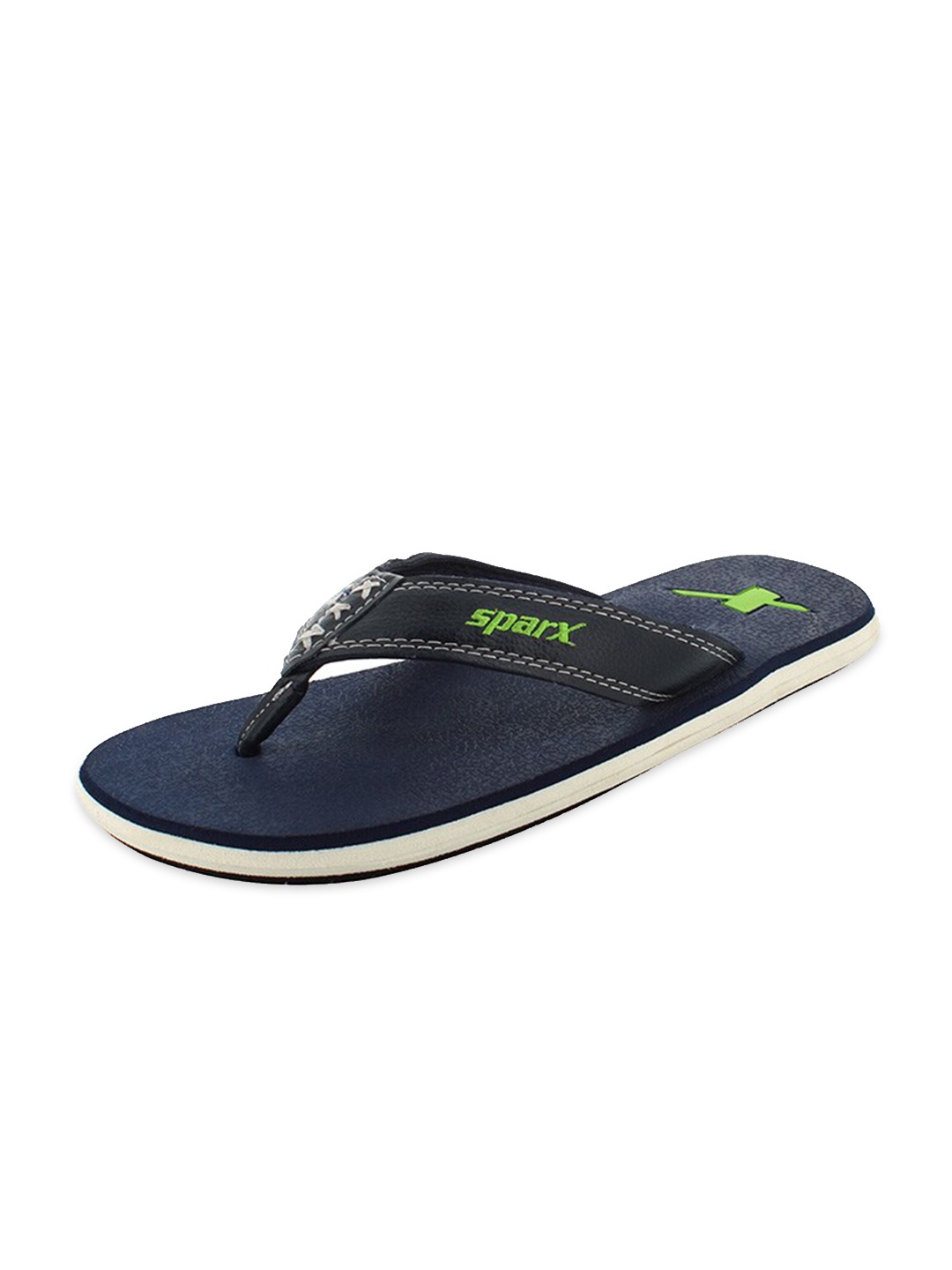 

Sparx Men Navy Blue & Green Thong Flip-Flops