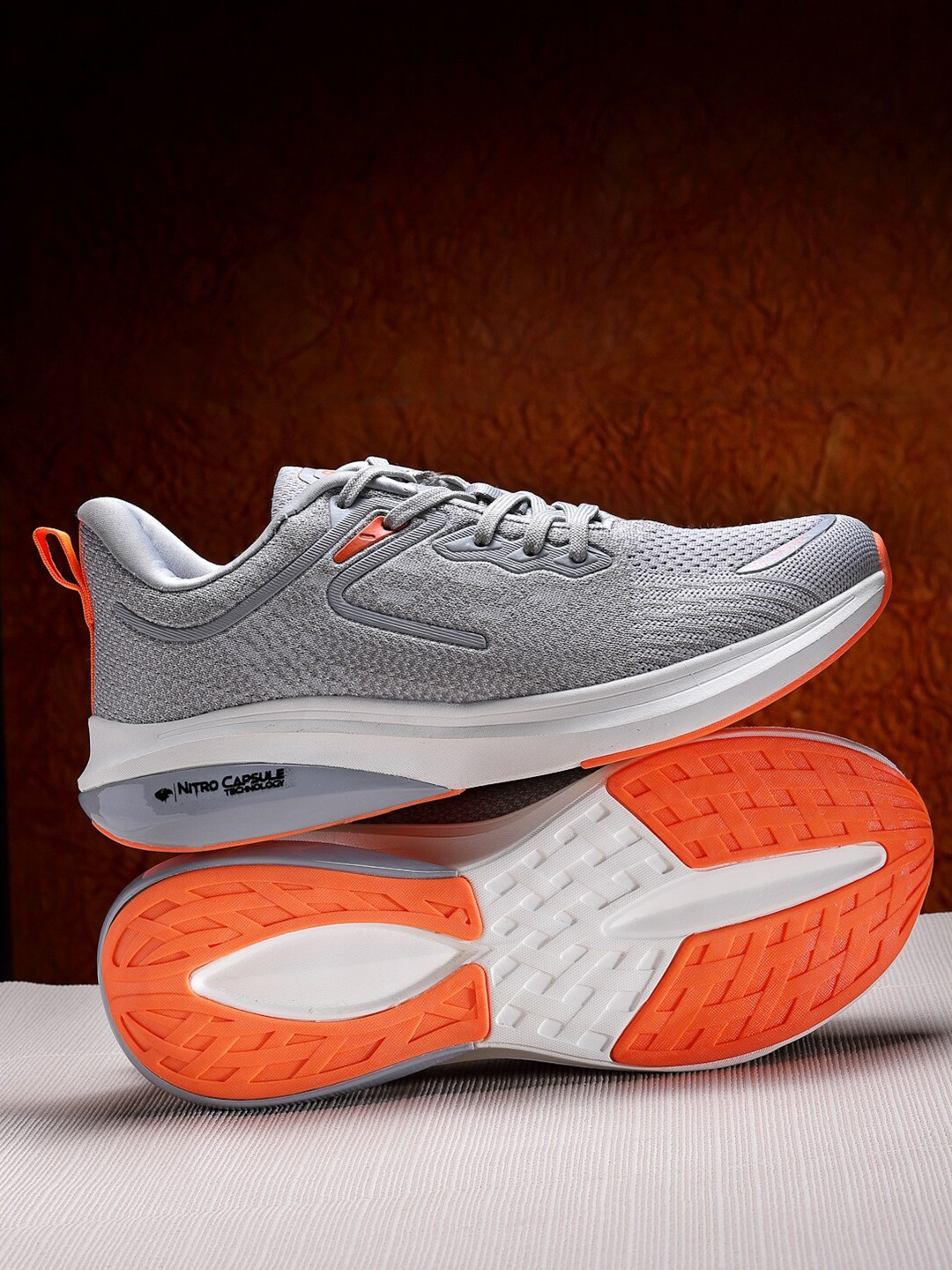 

ASIAN Men Grey Mesh Running Shoes