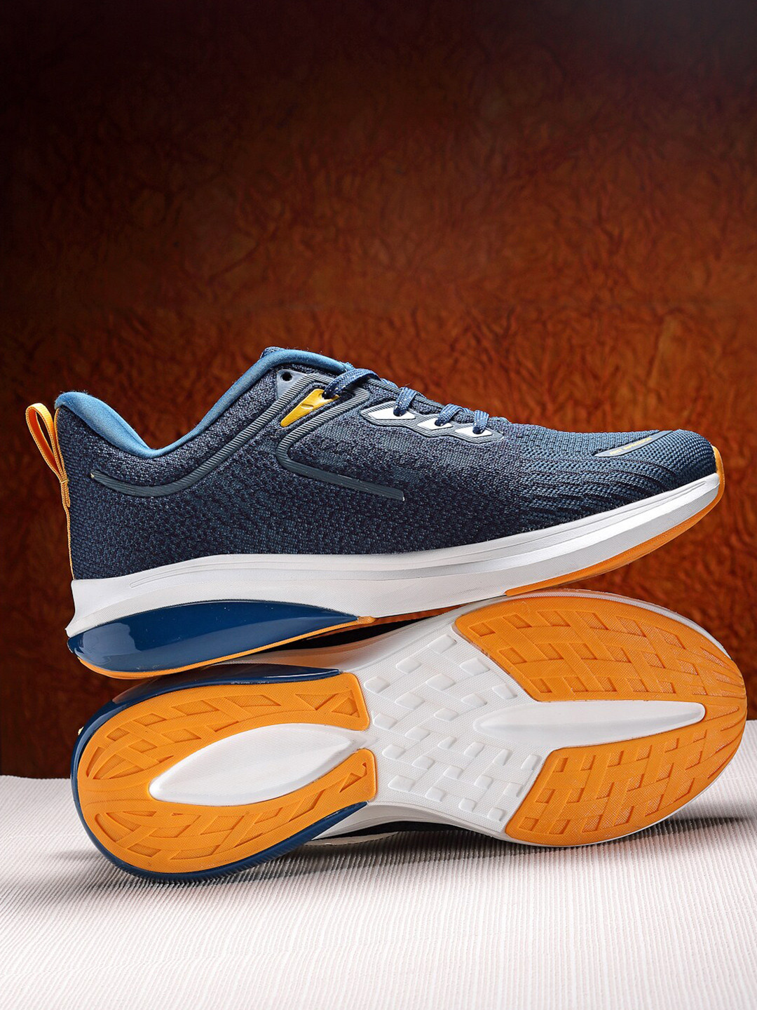 

ASIAN Men Green Mesh Running Non-Marking Shoes