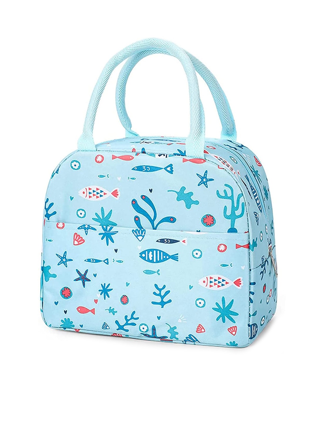 

HOUSE OF QUIRK Blue Aquatic Print Insulated Lunch Bag