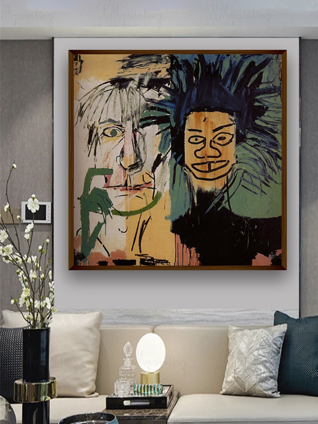 

The Art House Green & Black Abstract Framed Wall Painting