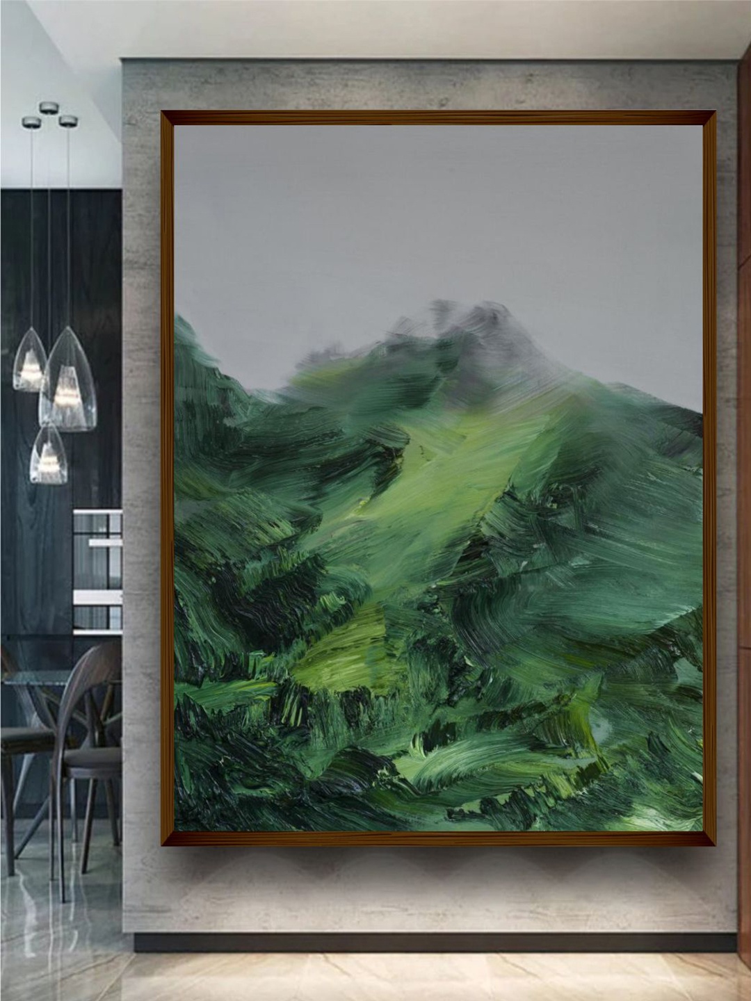

The Art House Grey & Green Printed Abstract Wall Art