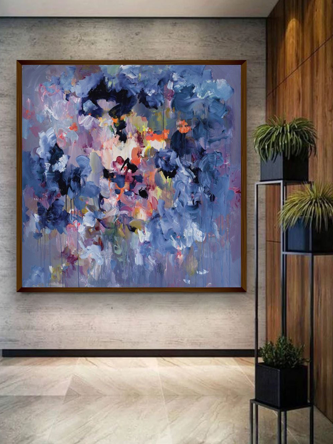 

The Art House Blue Abstract Painting Wall Art