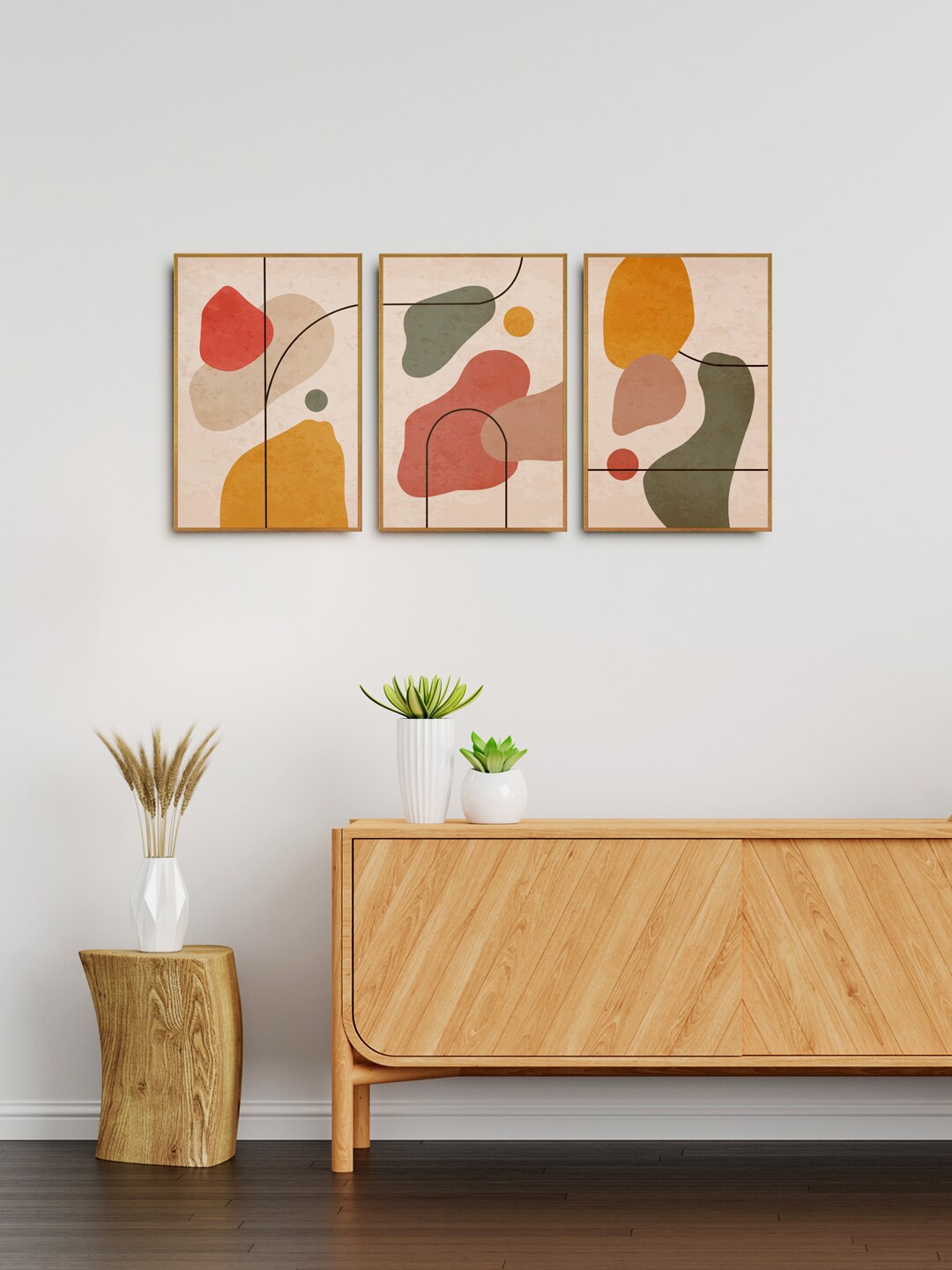 

Prominent 999Store Set Of 3 Abstract Painting Wall Art, Multi