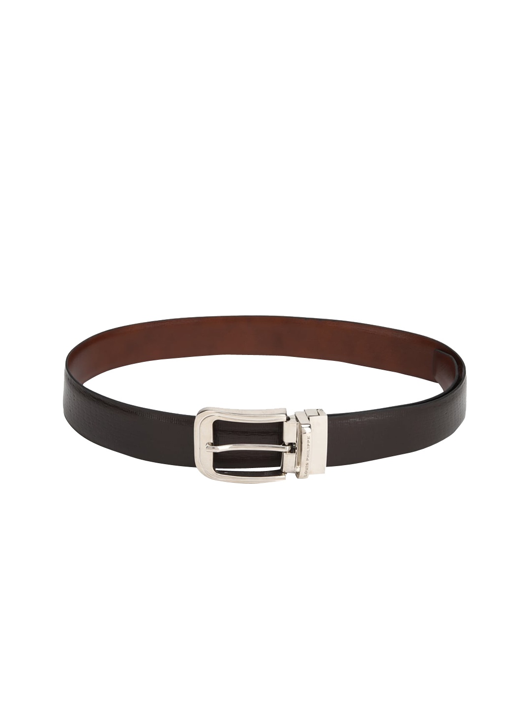 

Louis Philippe Men Black Textured Leather Belt